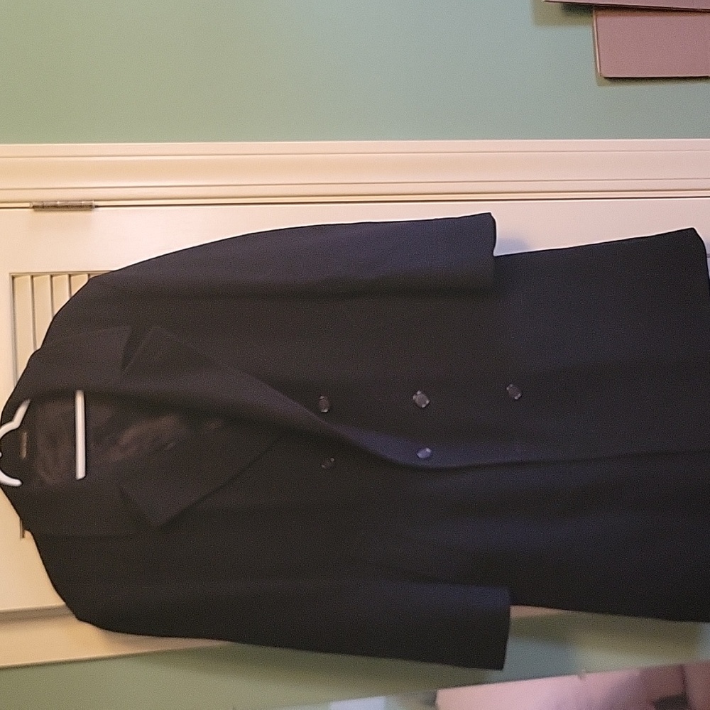 Men's Adolpho Classic Black Overcoat
